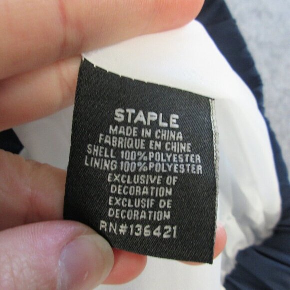 NFL New England Patriots x Staple Navy Print 1/4 Zip Windbreaker Jacket XL 406 - Picture 6 of 15